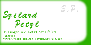 szilard petzl business card